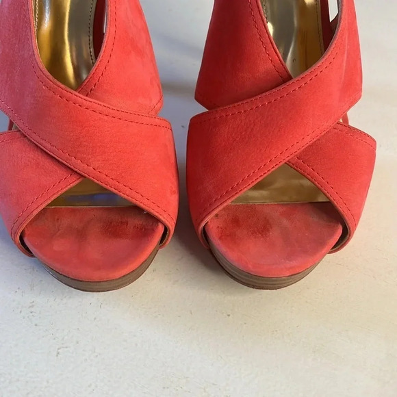 Coach Adelle Nubuck Suede Leather Y2K Heels Blossom Pink 4.5" Heel Women’s 8 - Picture 4 of 10